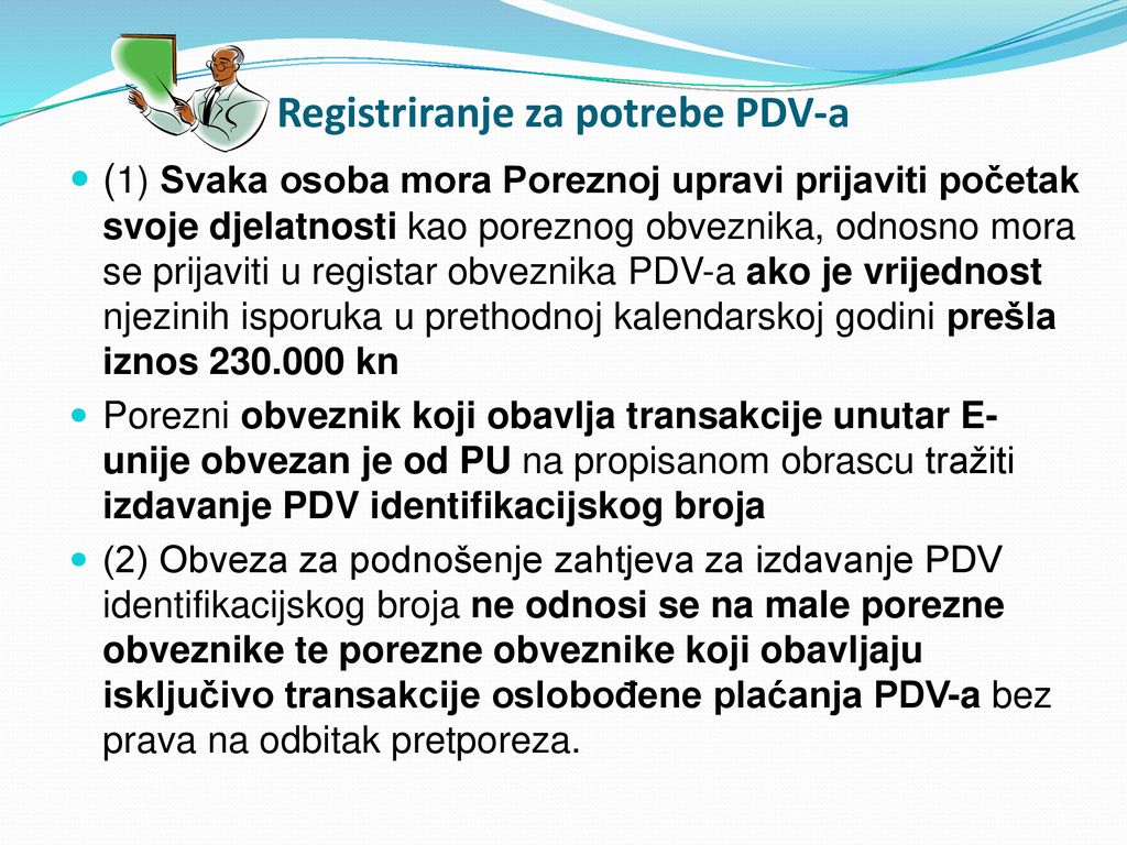 Registriranje za potrebe PDV-a