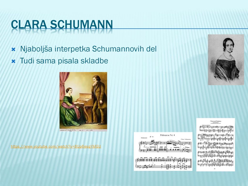 CLARA SCHUMANN Njaboljša interpetka Schumannovih del