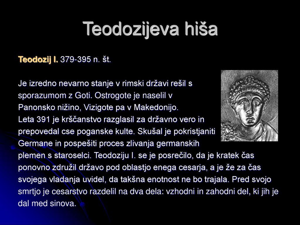Teodozijeva hiša Teodozij I n. št.