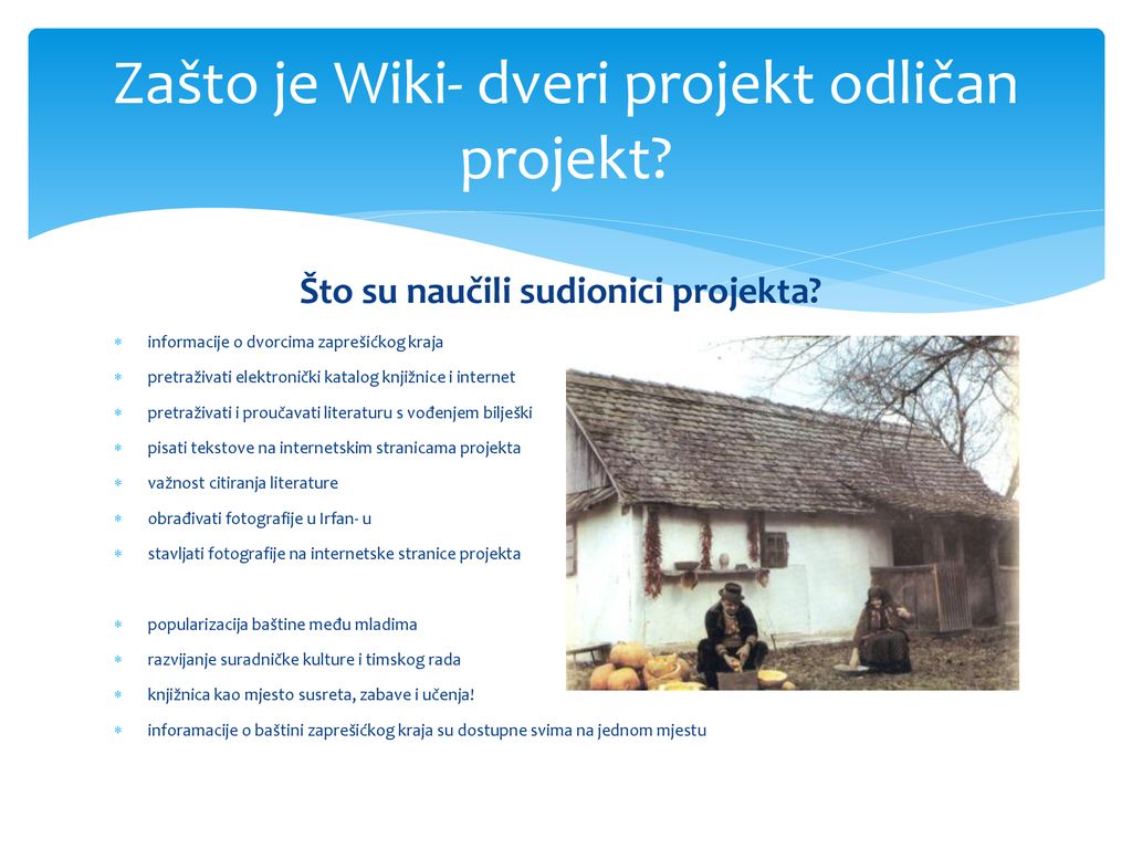 Zašto je Wiki- dveri projekt odličan projekt