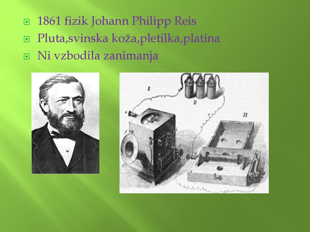 1861 fizik Johann Philipp Reis