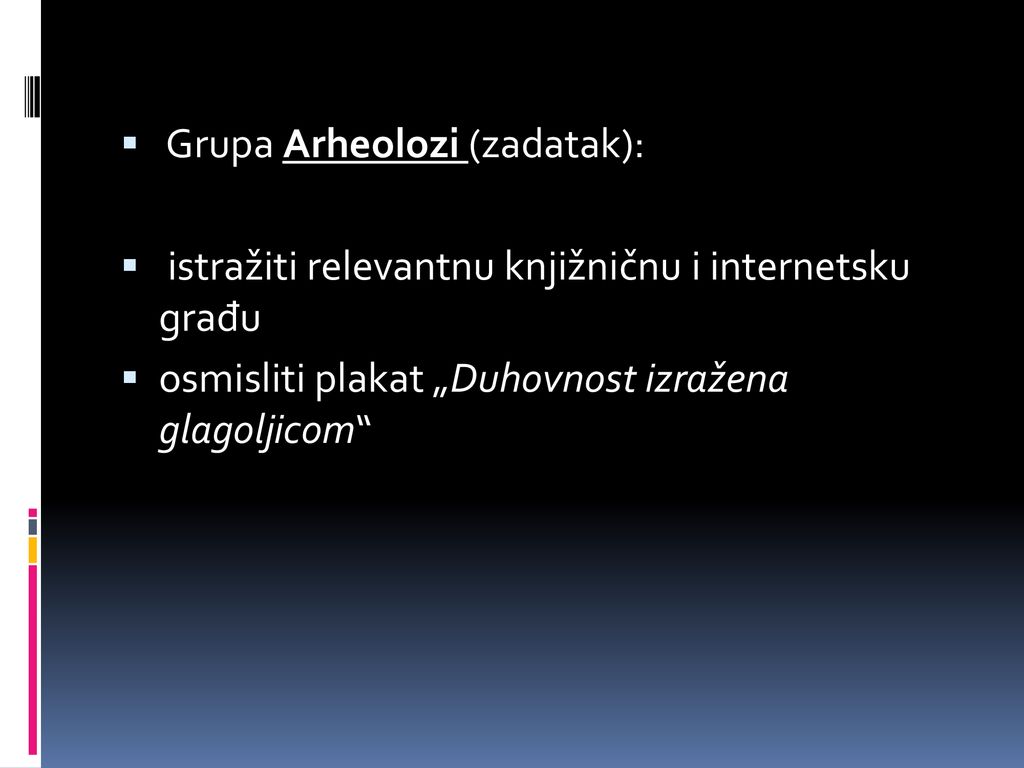 Grupa Arheolozi (zadatak):