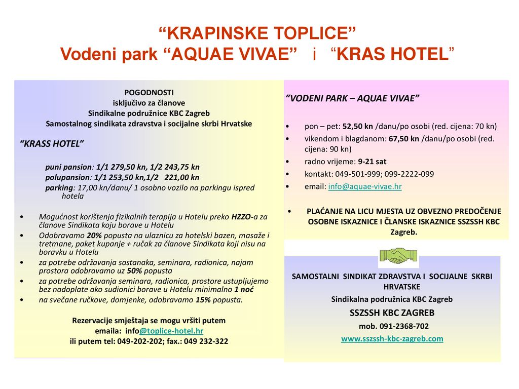 KRAPINSKE TOPLICE Vodeni park AQUAE VIVAE i KRAS HOTEL