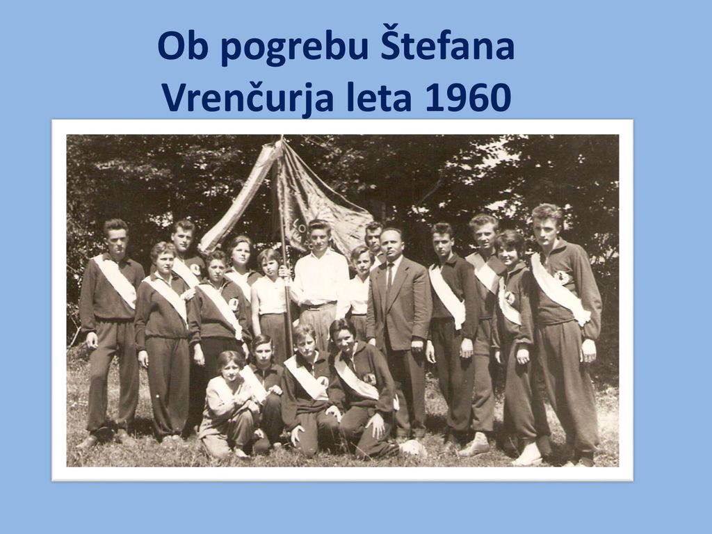 Ob pogrebu Štefana Vrenčurja leta 1960