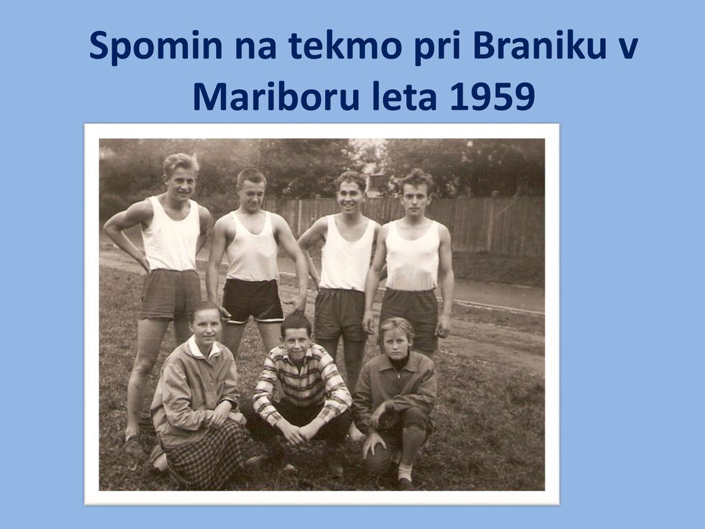 Spomin na tekmo pri Braniku v Mariboru leta 1959