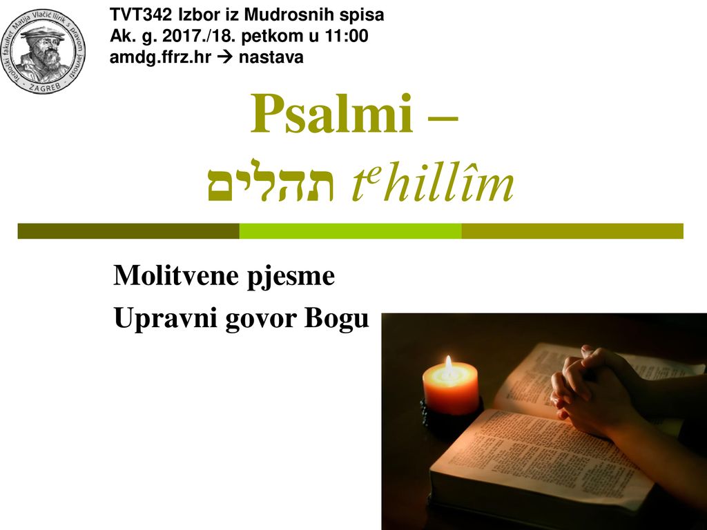 Psalmi – תהלים tehillîm