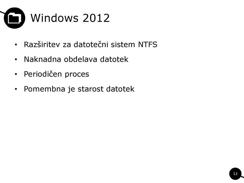 Windows 2012 Razširitev za datotečni sistem NTFS