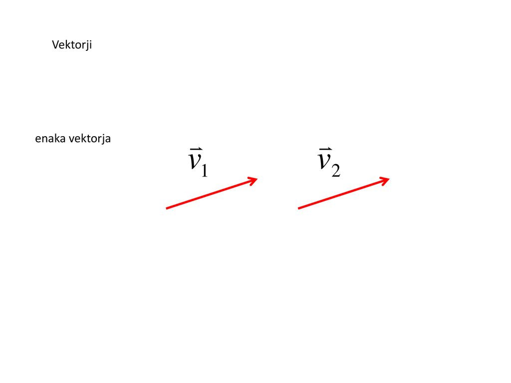 Vektorji enaka vektorja