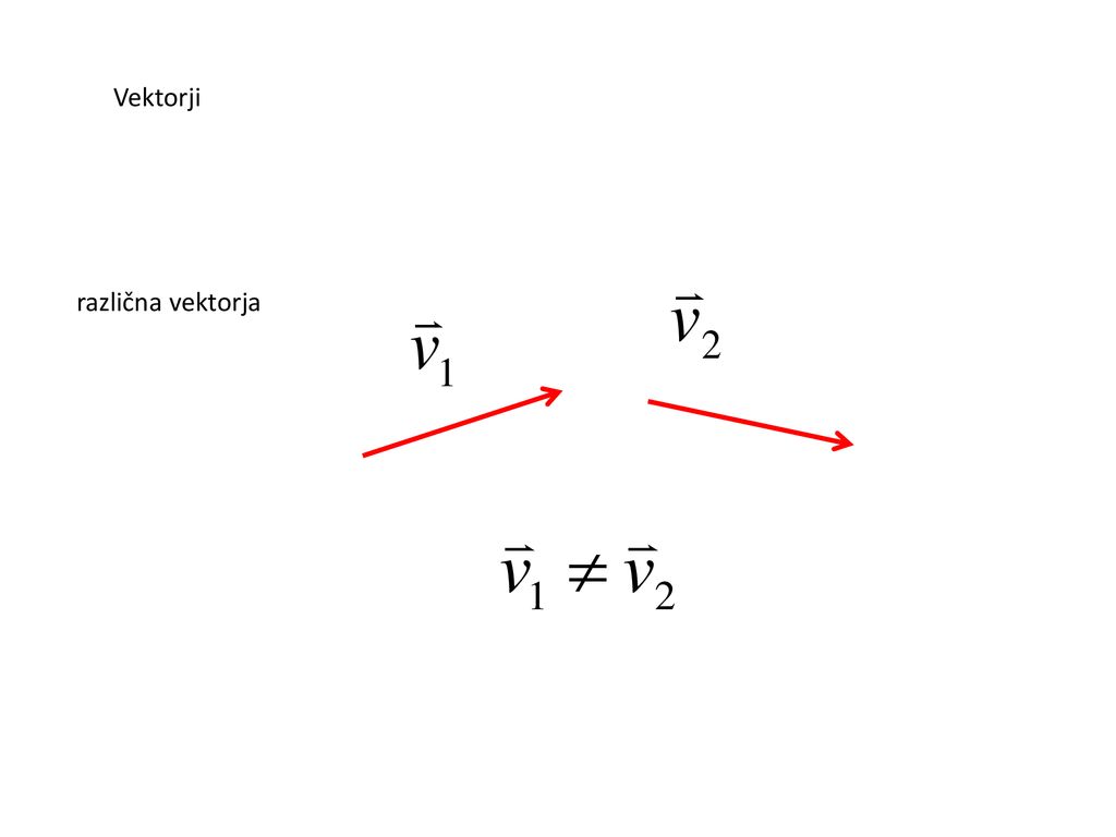 Vektorji različna vektorja