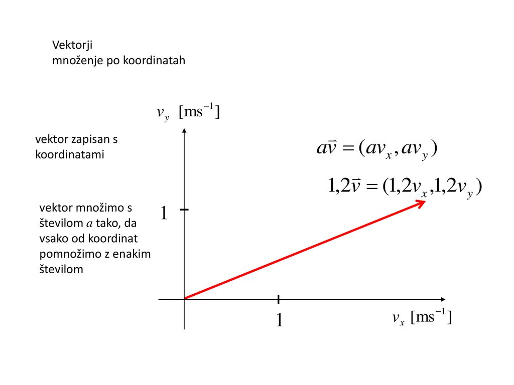 Vektorji množenje po koordinatah. vektor zapisan s koordinatami.