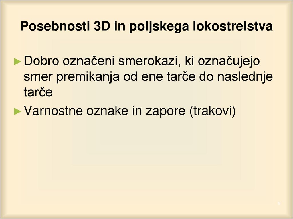 Posebnosti 3D in poljskega lokostrelstva