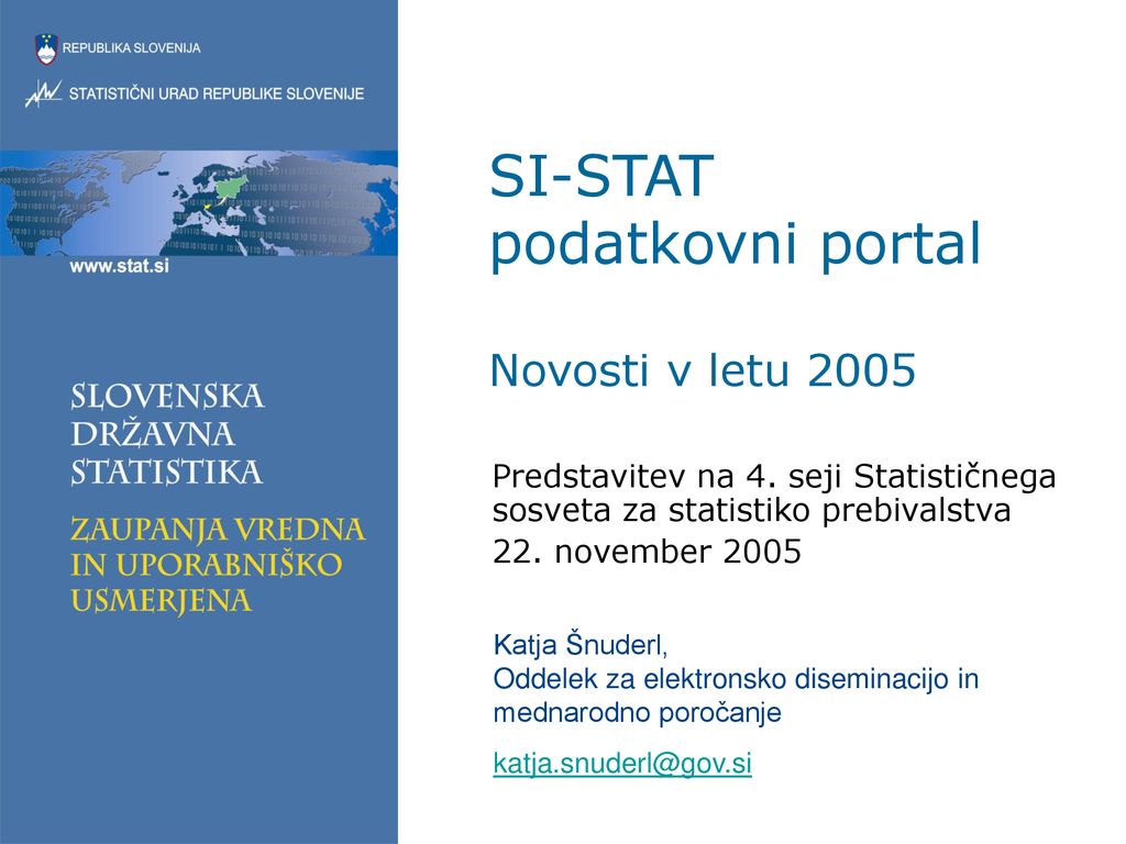 SI-STAT podatkovni portal Novosti v letu 2005