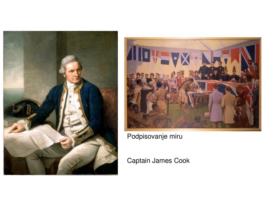 Podpisovanje miru Captain James Cook