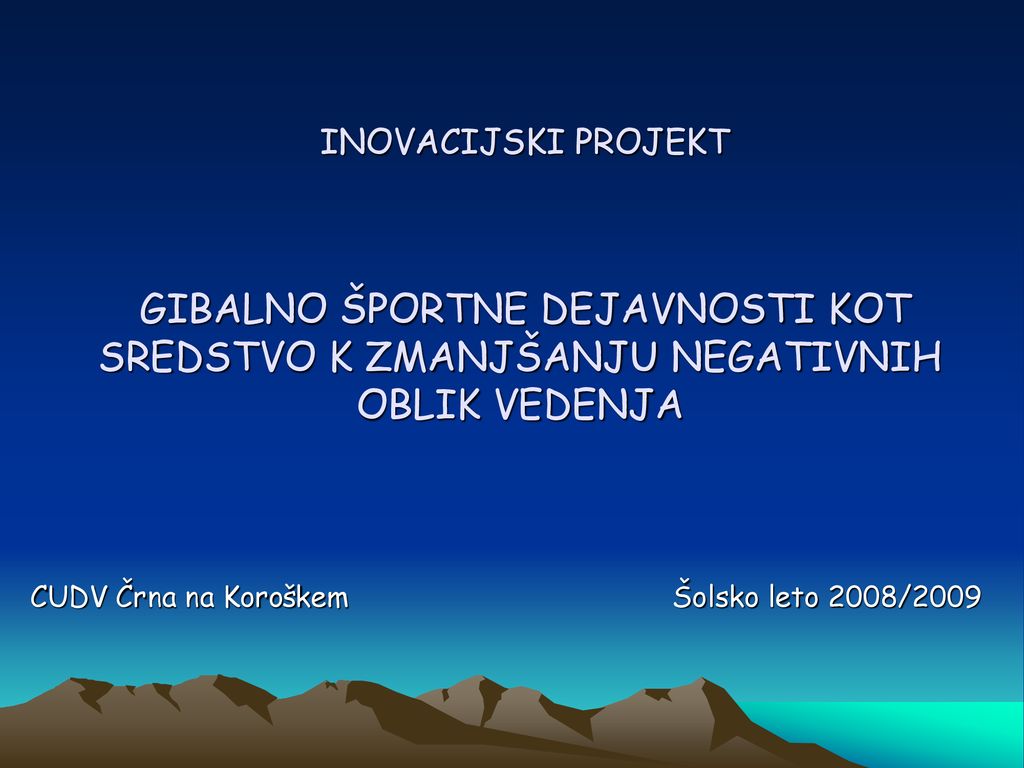 CUDV Črna na Koroškem Šolsko leto 2008/2009