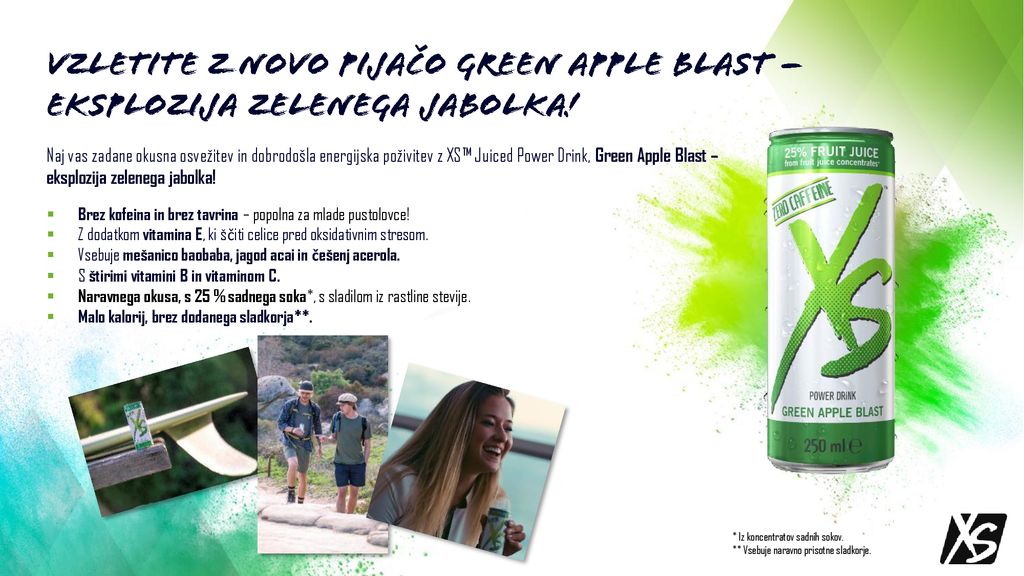 Vzletite z novo pijačo Green Apple BLAST – eksplozija zelenega jabolka!