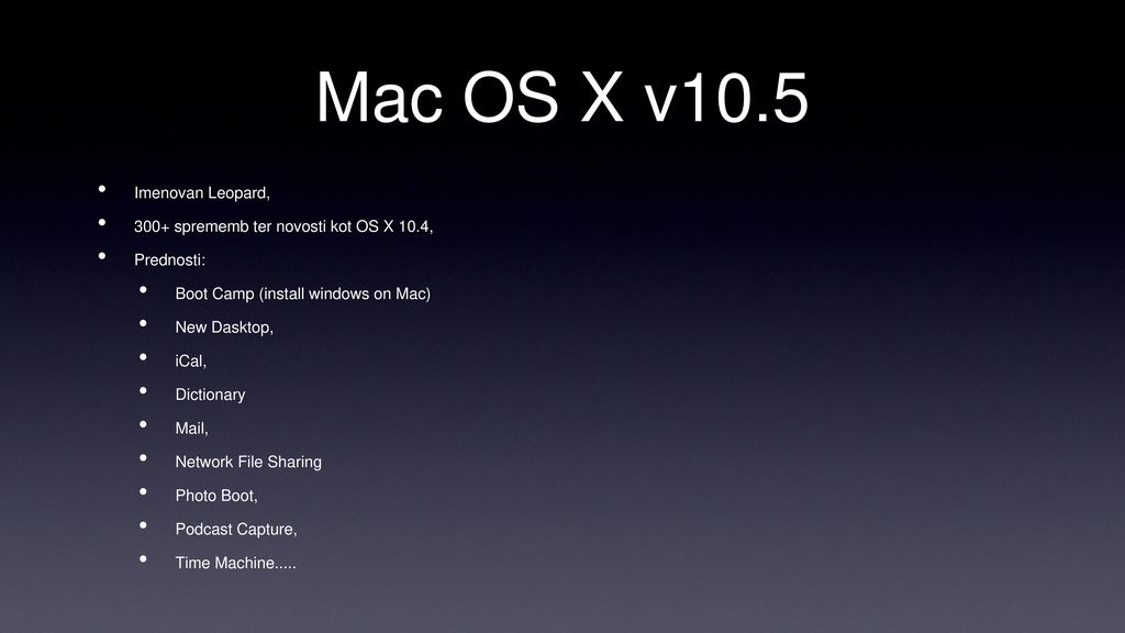 Mac OS X v10.5 Imenovan Leopard,