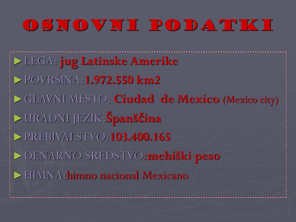 OSNOVNI PODATKI LEGA: jug Latinske Amerike POVRŠINA: km2