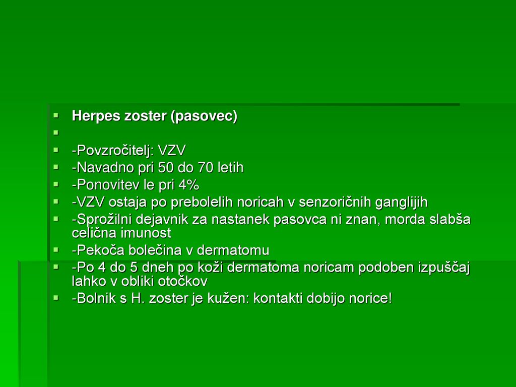 Herpes zoster (pasovec)