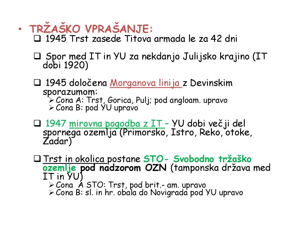 TRŽAŠKO VPRAŠANJE: 1945 Trst zasede Titova armada le za 42 dni