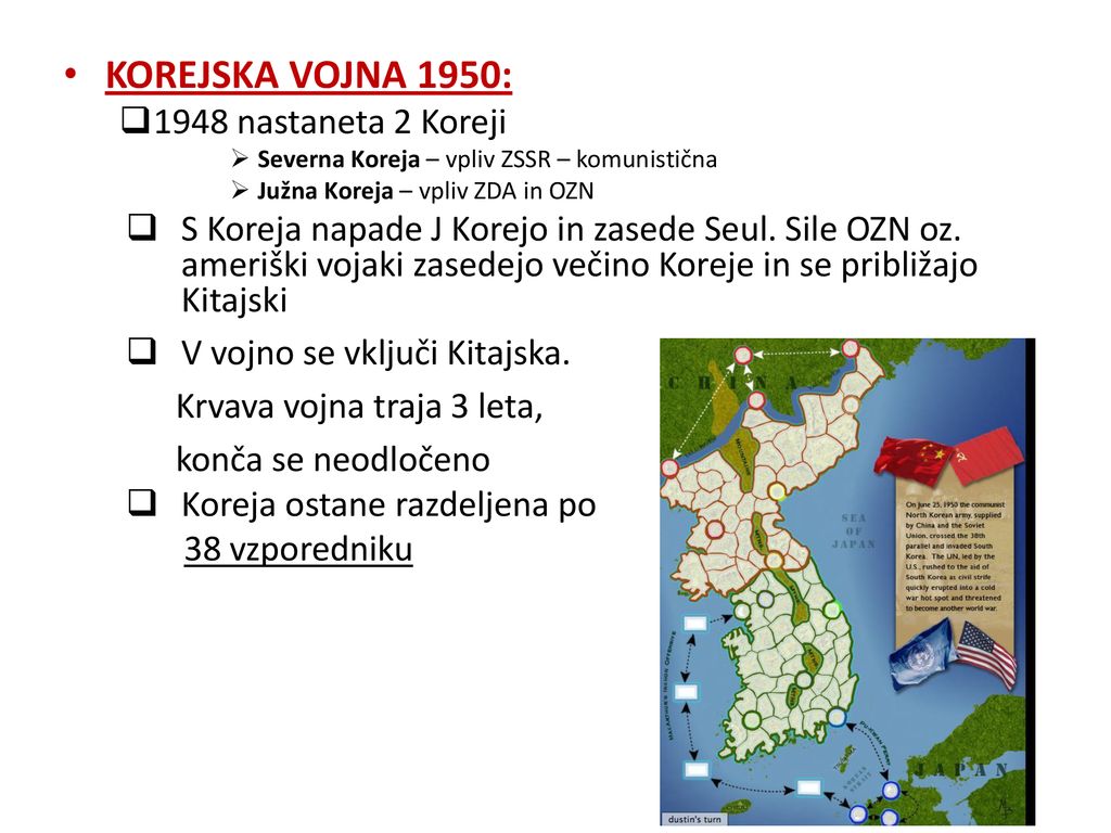 KOREJSKA VOJNA 1950: 1948 nastaneta 2 Koreji