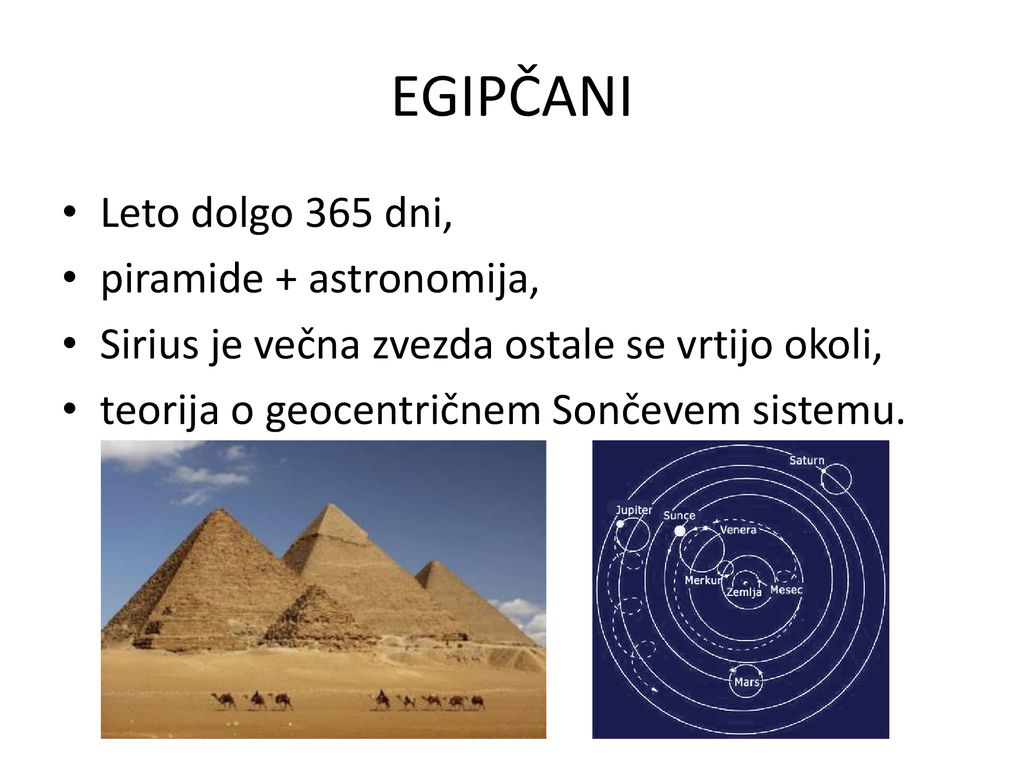 EGIPČANI Leto dolgo 365 dni, piramide + astronomija,