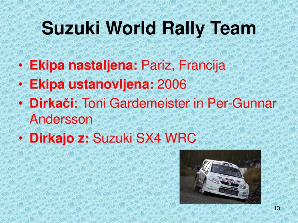 Suzuki World Rally Team