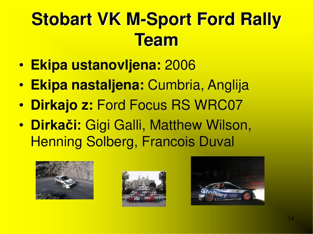 Stobart VK M-Sport Ford Rally Team