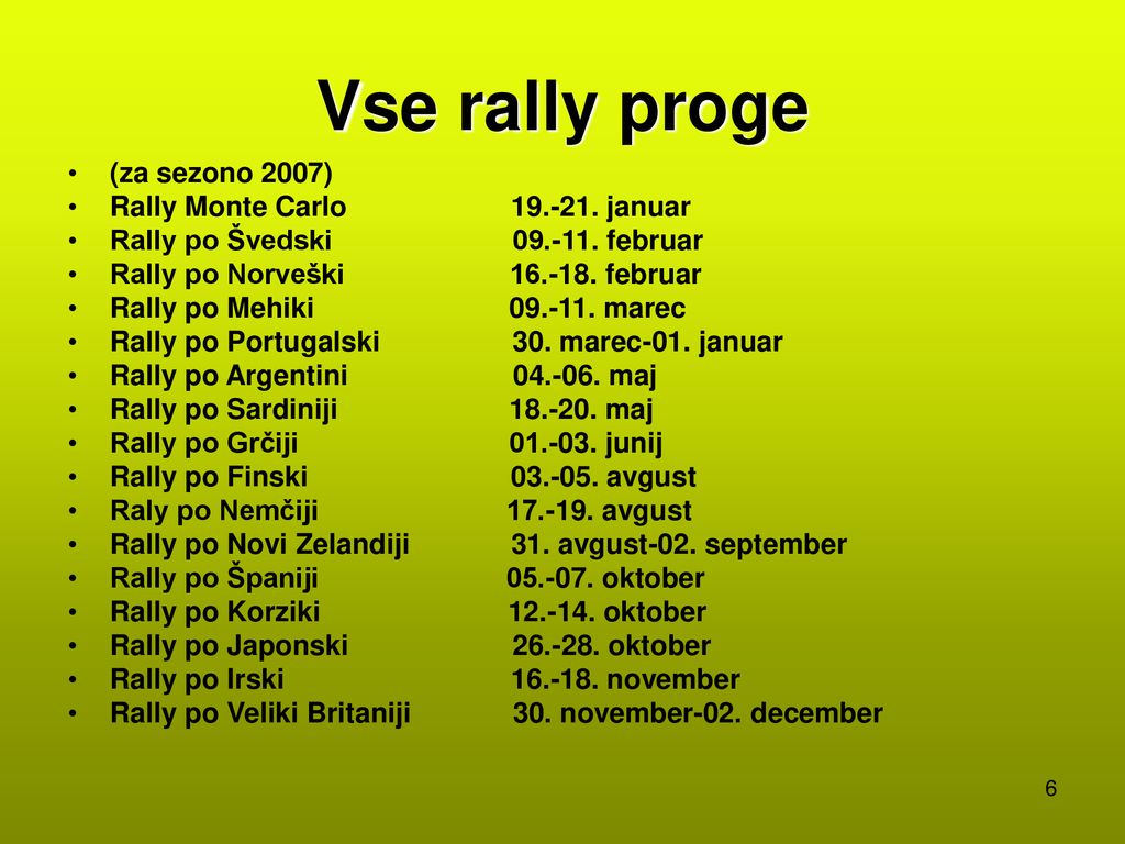 Vse rally proge (za sezono 2007) Rally Monte Carlo januar