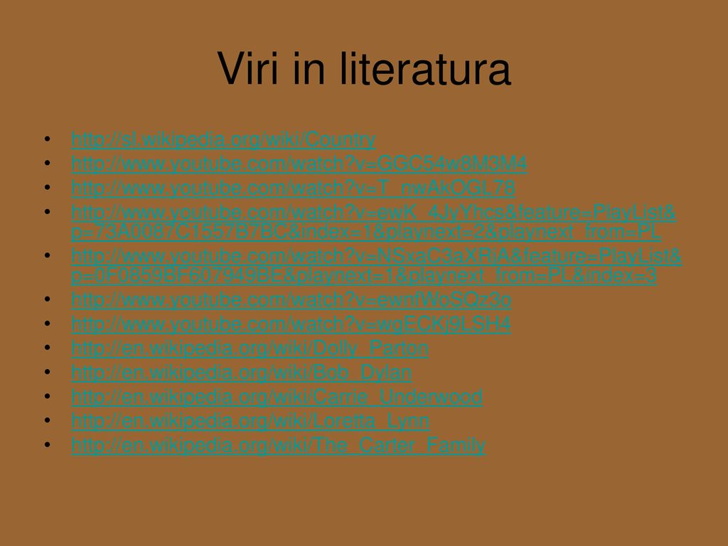 Viri in literatura