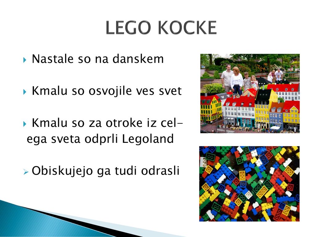LEGO KOCKE Nastale so na danskem Kmalu so osvojile ves svet