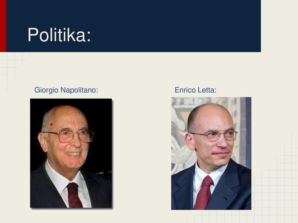 Politika: Giorgio Napolitano: Enrico Letta: