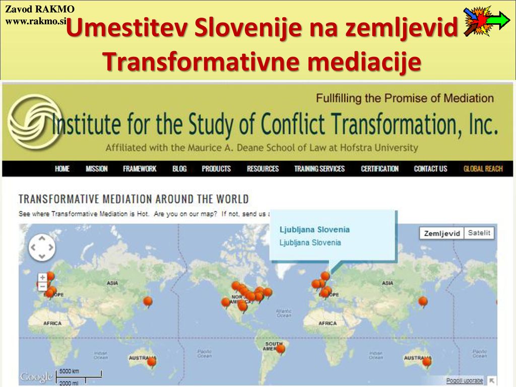 Umestitev Slovenije na zemljevid Transformativne mediacije