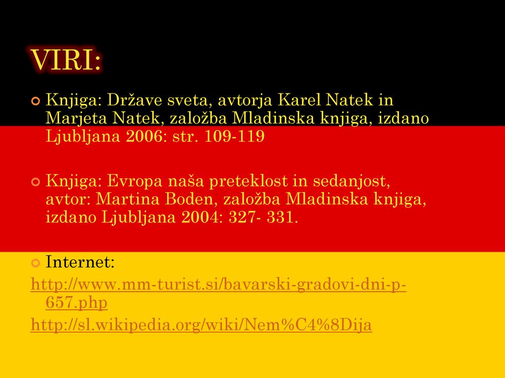 VIRI: Knjiga: Države sveta, avtorja Karel Natek in Marjeta Natek, založba Mladinska knjiga, izdano Ljubljana 2006: str
