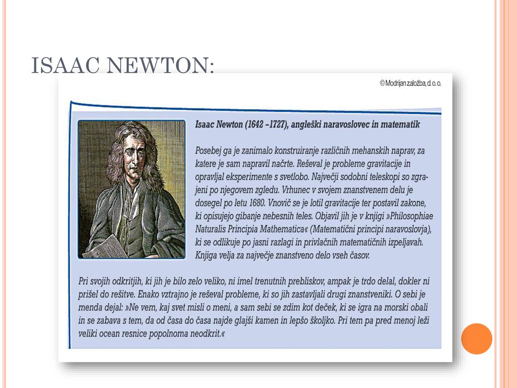 ISAAC NEWTON: