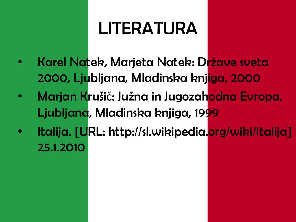 LITERATURA Karel Natek, Marjeta Natek: Države sveta 2000, Ljubljana, Mladinska knjiga,