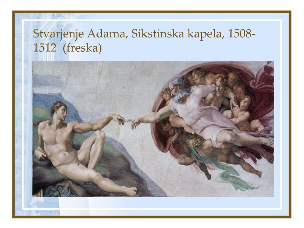 Stvarjenje Adama, Sikstinska kapela, (freska)