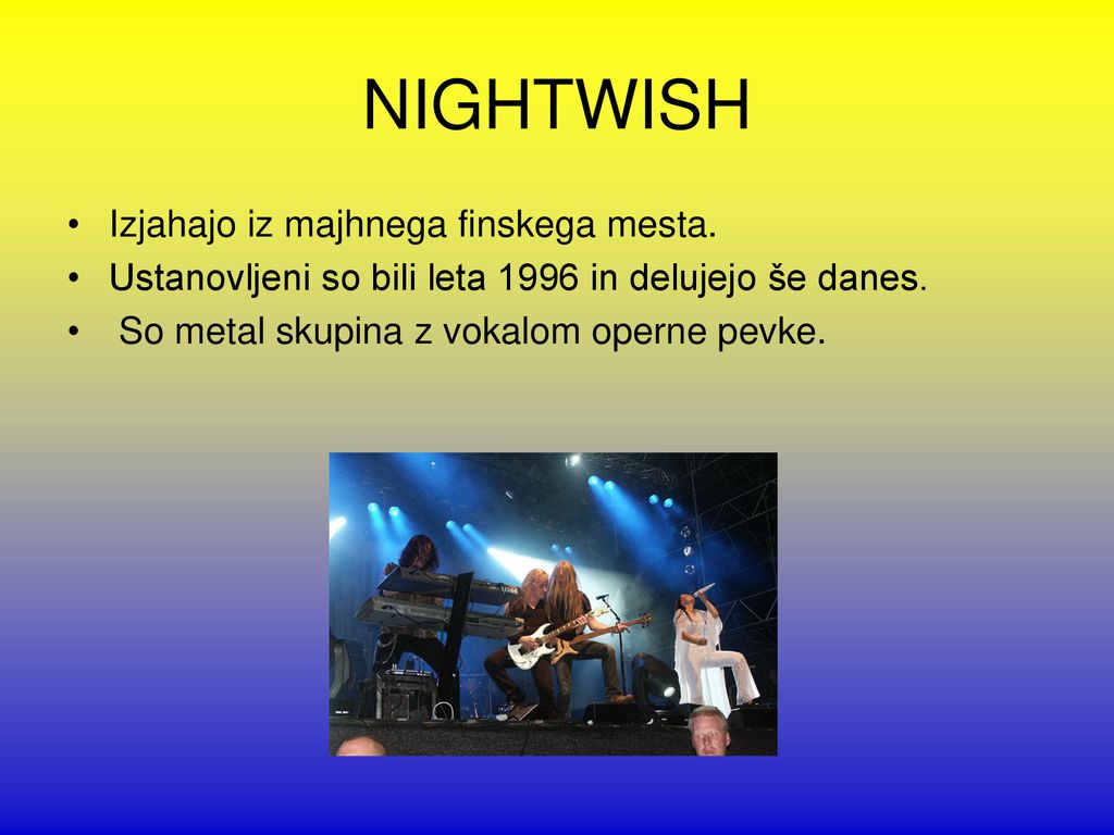 NIGHTWISH Izjahajo iz majhnega finskega mesta.