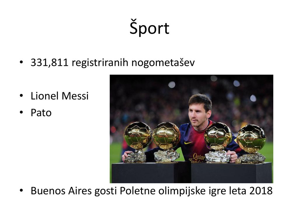 Šport 331,811 registriranih nogometašev Lionel Messi Pato