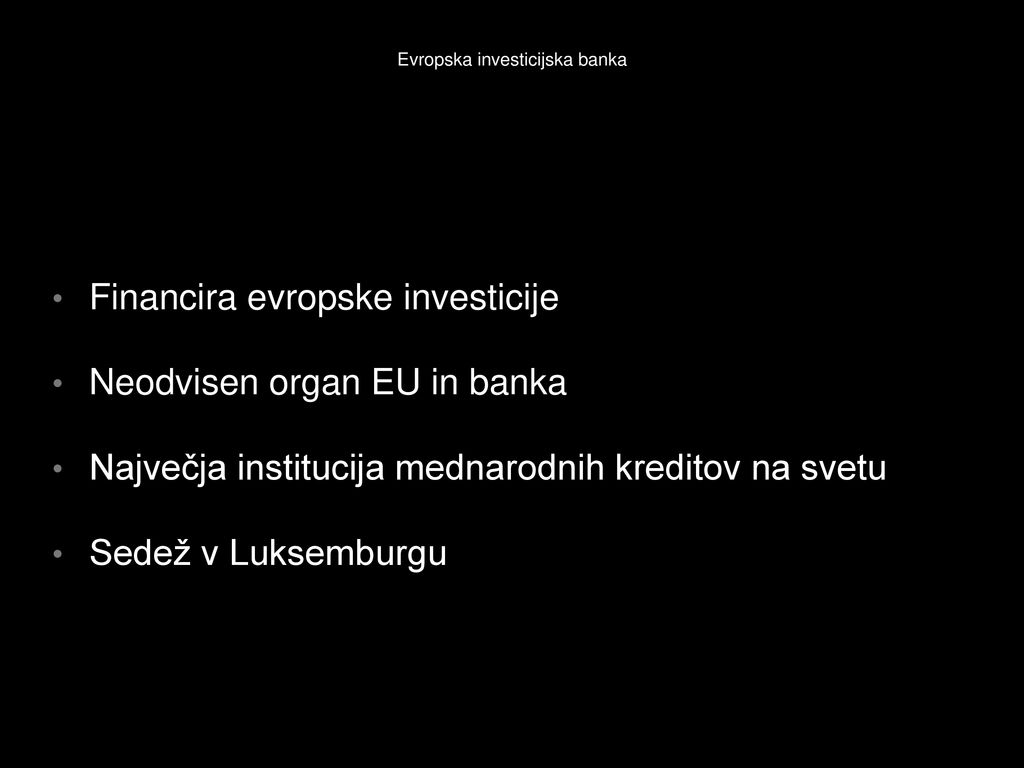 Evropska investicijska banka