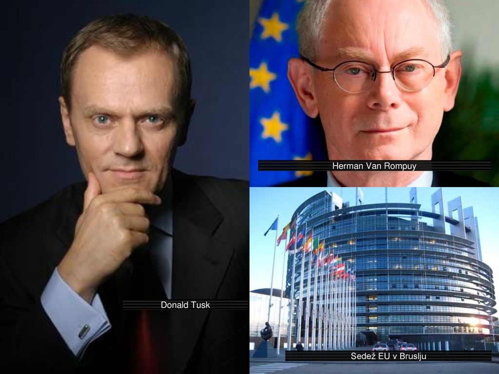 Herman Van Rompuy Donald Tusk Sedež EU v Bruslju