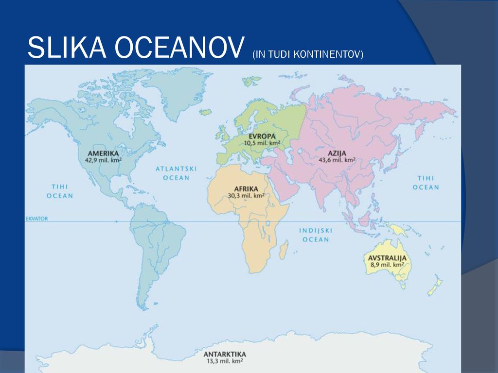 SLIKA OCEANOV (IN TUDI KONTINENTOV)