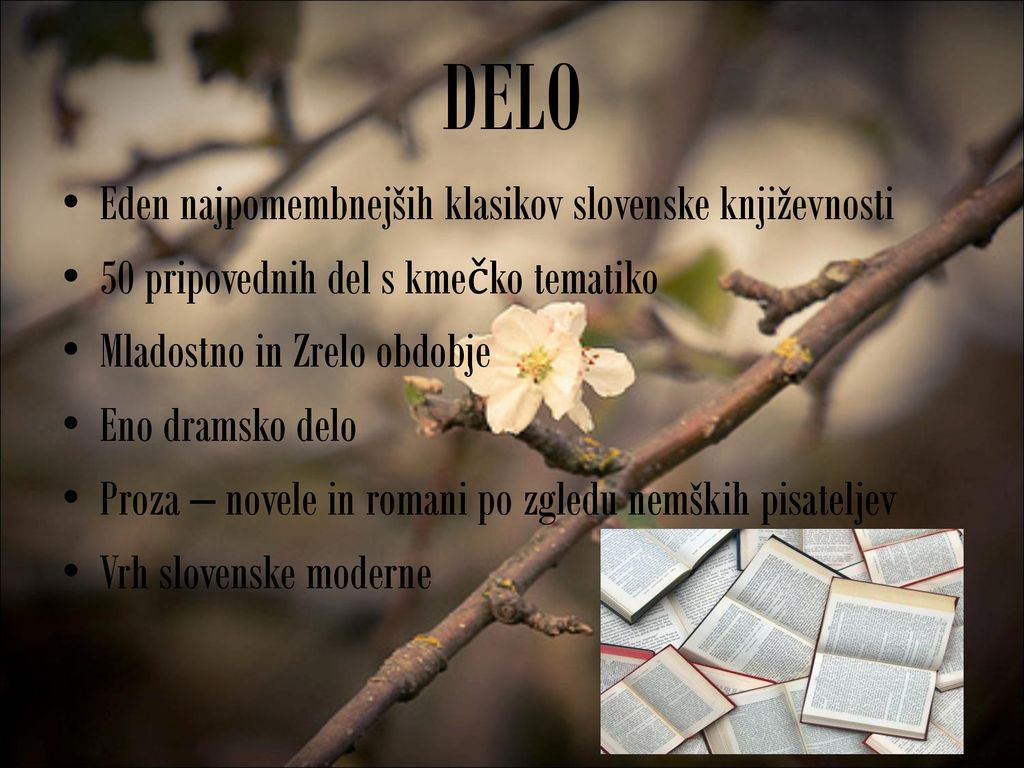 DELO Eden najpomembnejših klasikov slovenske književnosti