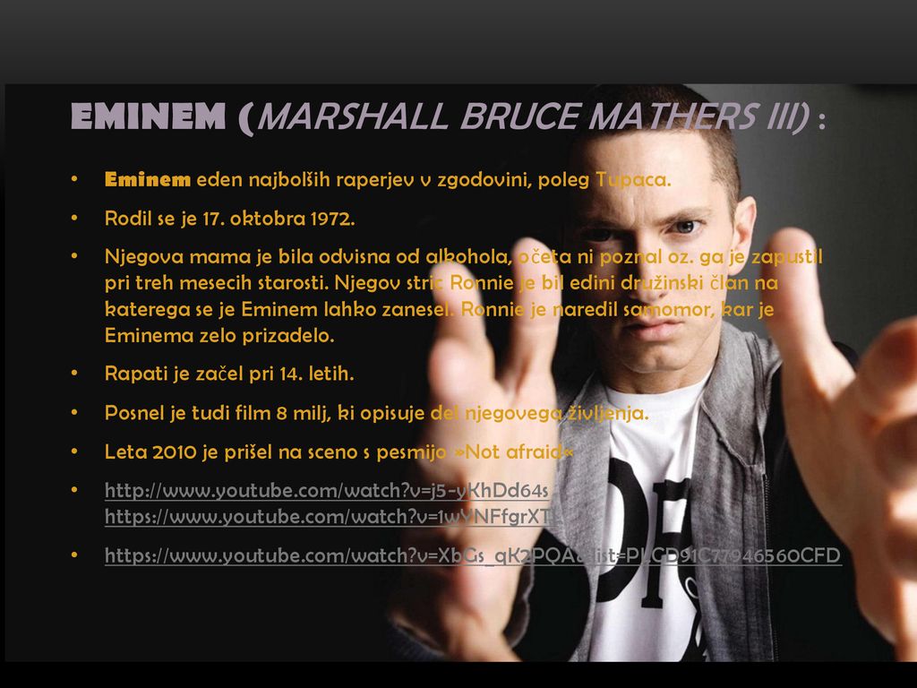 EMINEM (Marshall Bruce Mathers III) :