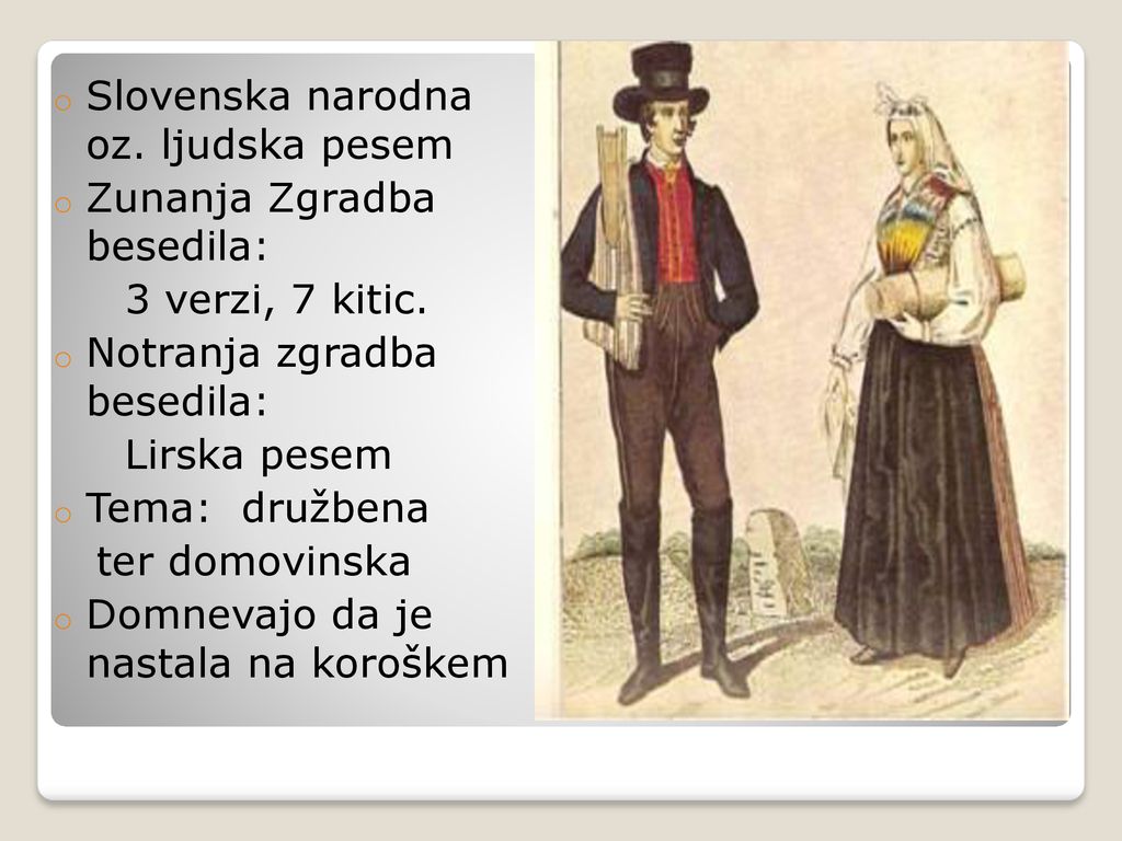 Slovenska narodna oz. ljudska pesem