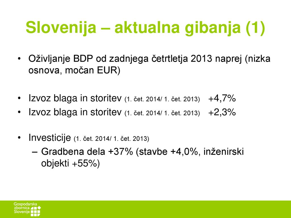 Slovenija – aktualna gibanja (1)