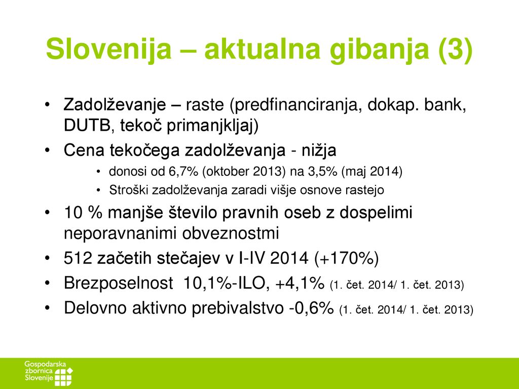 Slovenija – aktualna gibanja (3)