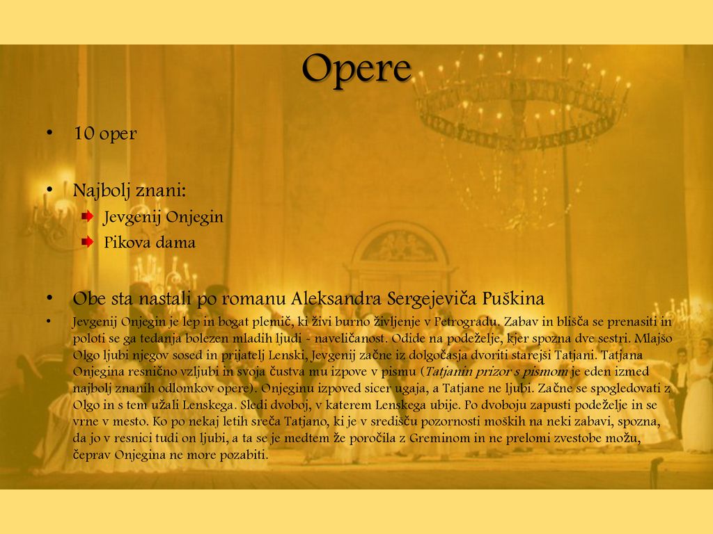 Opere 10 oper Najbolj znani: