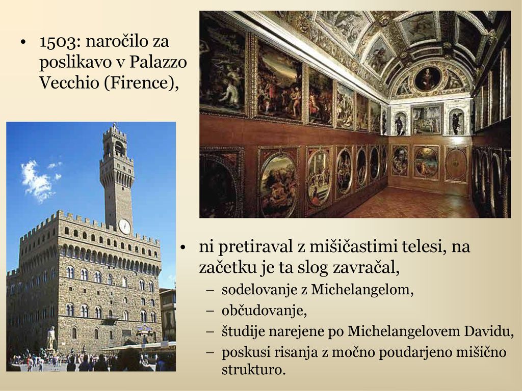 1503: naročilo za poslikavo v Palazzo Vecchio (Firence),