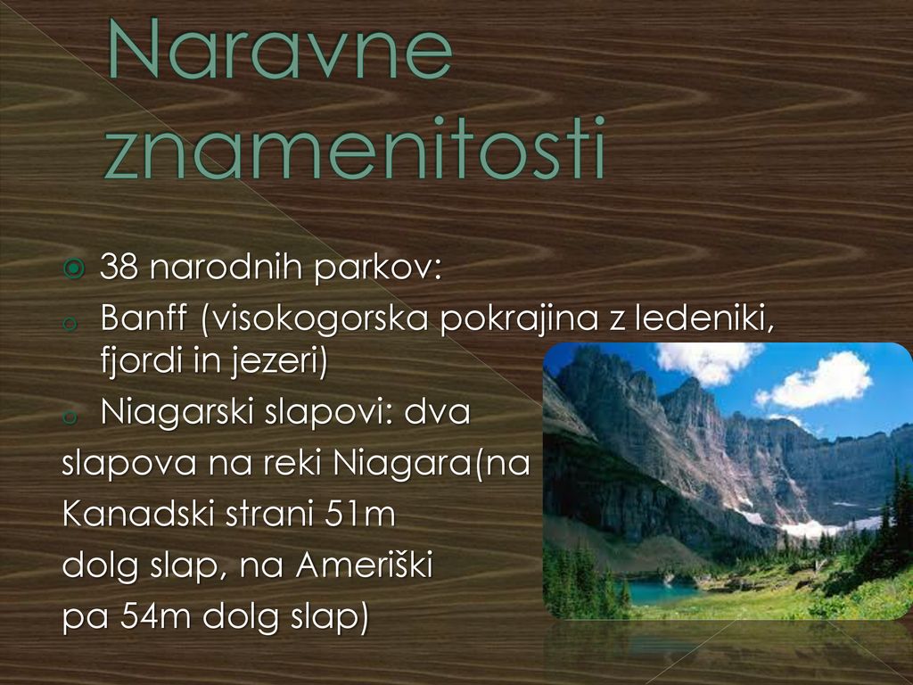 Naravne znamenitosti 38 narodnih parkov: