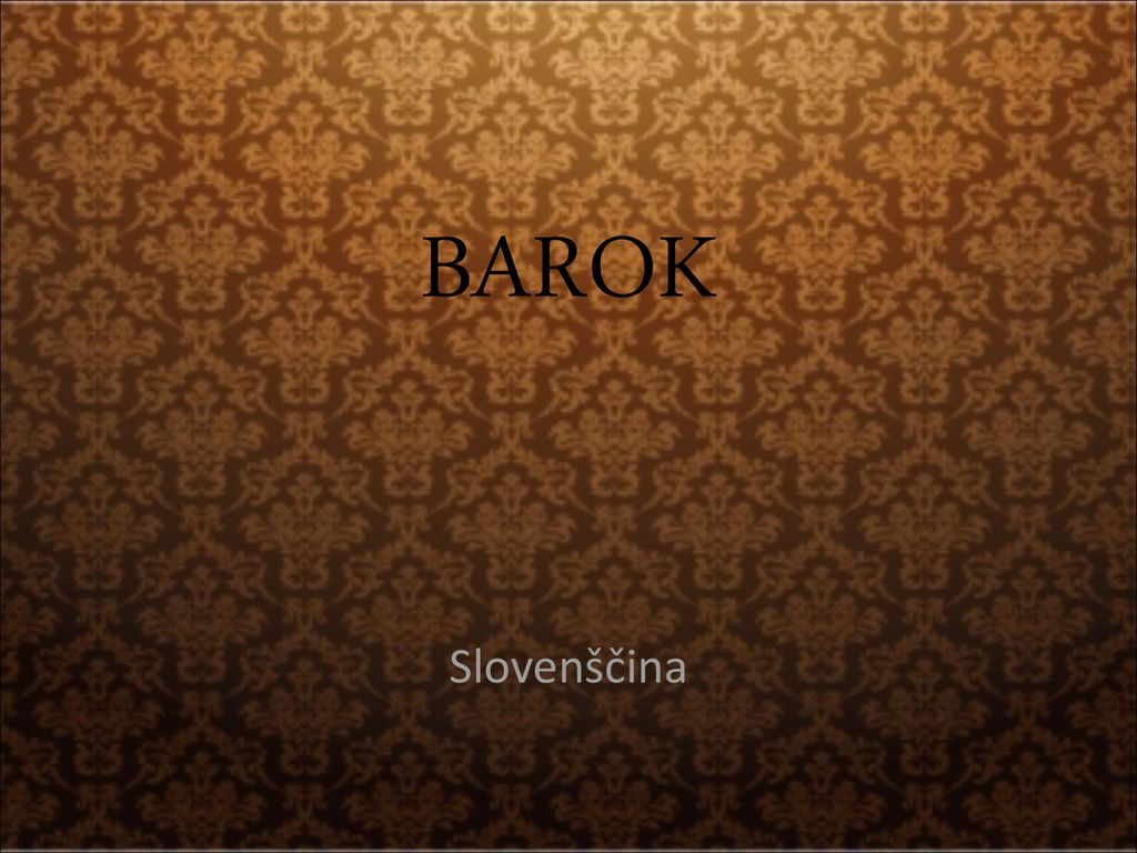 BAROK Slovenščina